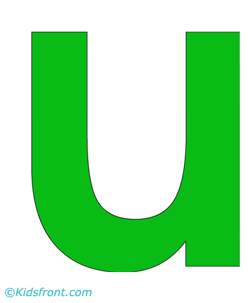 U-lowercase Alphabet Coloring Pages