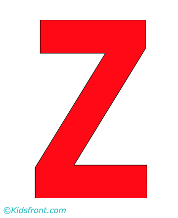 Z-lowercase Alphabet Coloring Pages