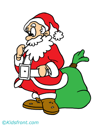 Santa Visit Coloring Pages