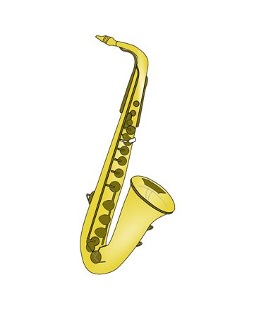 Saxophone Music Coloring Pages