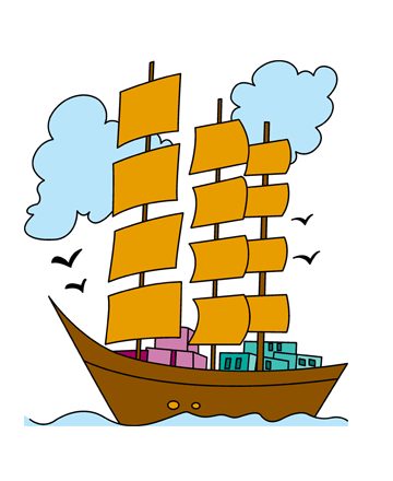 Cargo Ship Coloring Pages