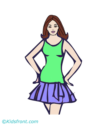 Slim Girl Coloring Pages