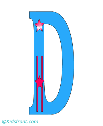 D-star Alphabet Coloring Pages