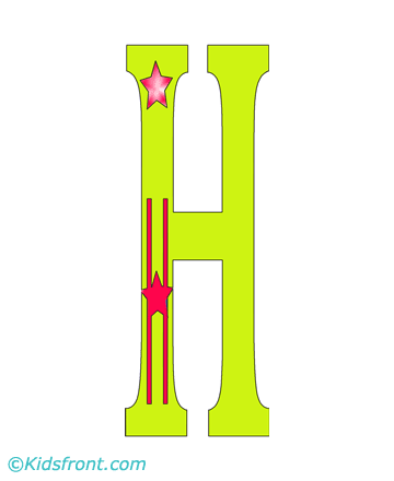 H-star Alphabet Coloring Pages