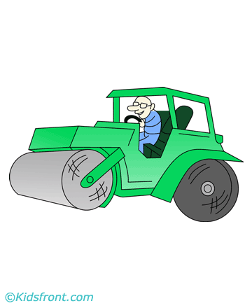 Steamroller Coloring Pages