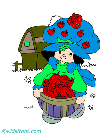 Strawberry Basket Coloring Pages