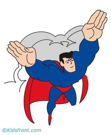 Superman Position Coloring Pages