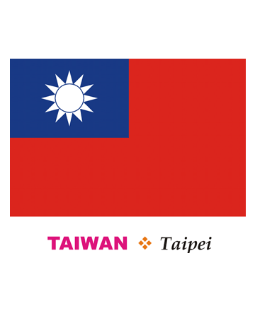 Taiwan Flag Coloring Pages