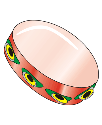 Hand Tambourine Coloring Pages