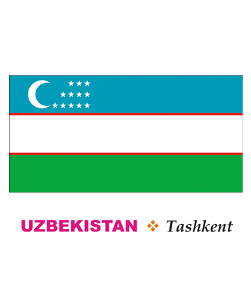 Uzbekistan Flag Coloring Pages