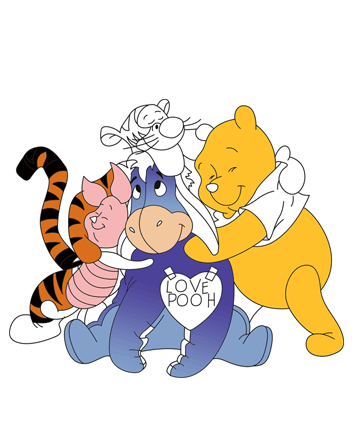 Popular Pooh Bear  Coloring Pages