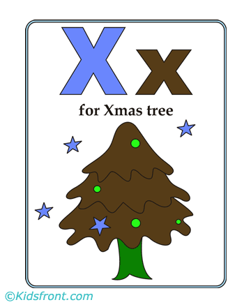 X-preschool Alphabet Coloring Pages