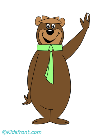 Happy Yogi Bear Coloring Pages