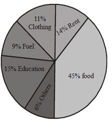 Pie Chart On Monthly Expenses Of A Family