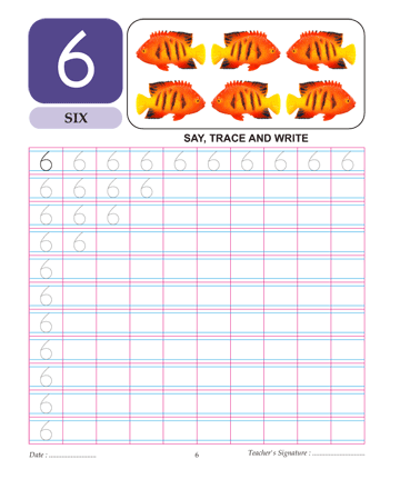 Digit And Number 6 Sheet