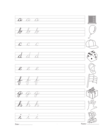 Cursive Writing Book 4 Printable Coloring Worksheet