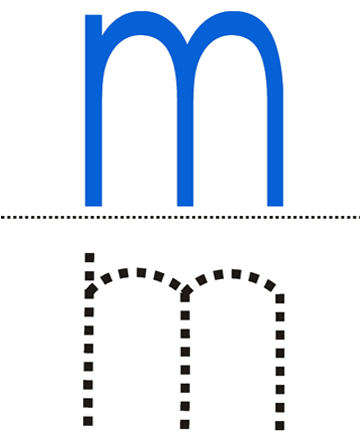 Small Alphabet M Sheet
