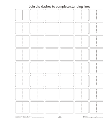 Pattern Writing 1 Printable Coloring Worksheet