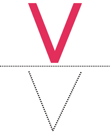 Small Alphabet V Sheet