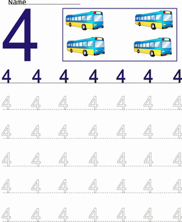 Count Number Worksheet 4 Sheet