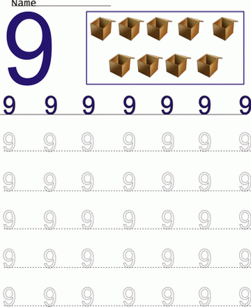 Count Number Worksheet 9 Sheet