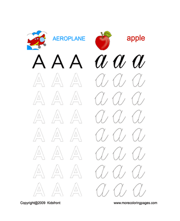 Letter A Worksheet Sheet