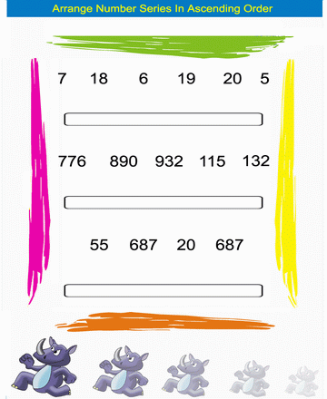 Ascending Order 1 Sheet