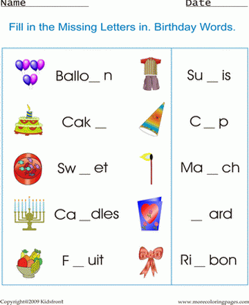 Birthday Worksheet Sheet