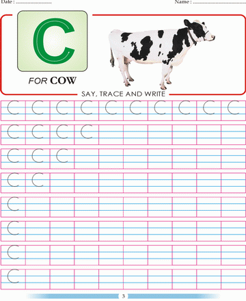 Block Letter C Sheet