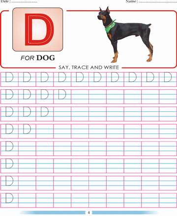 Block Letter D Sheet