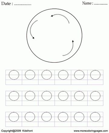 Block Letter Dot To Dots O Sheet