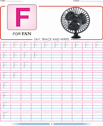 Block Letter F Sheet