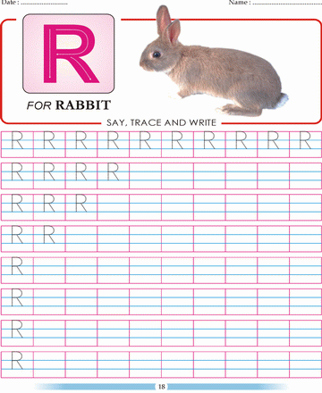 Block Letter R Sheet