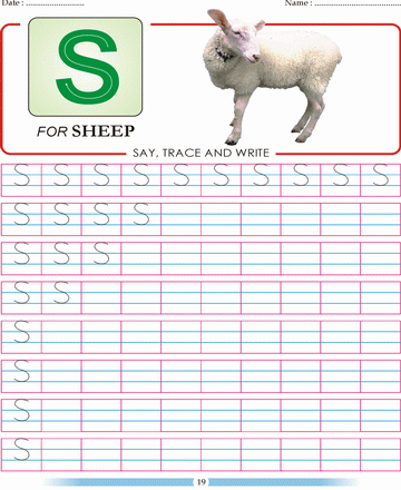 Block Letter S Sheet