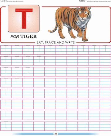 Block Letter T Sheet