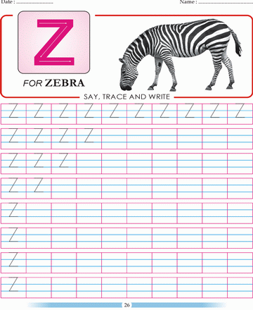 Block Letter Z Sheet