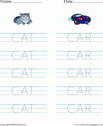 Letter C Words Worksheet Sheet