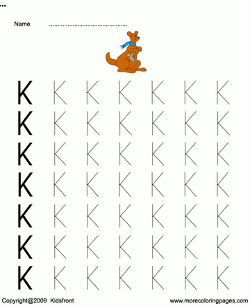 Capital Letter Dot To Dots K Sheet