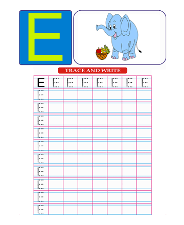 Capital Letter E Sheet