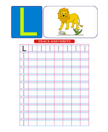 Capital Letter L Sheet