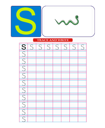 Capital Letter S Sheet