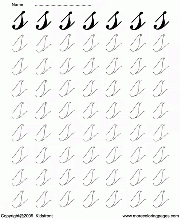 Cursive Letter Dot To Dots S Sheet