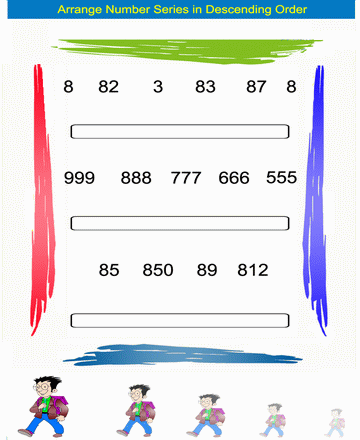 Descending Order 29 Sheet