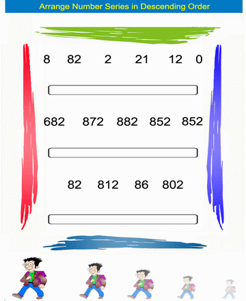 Descending Order 44 Sheet