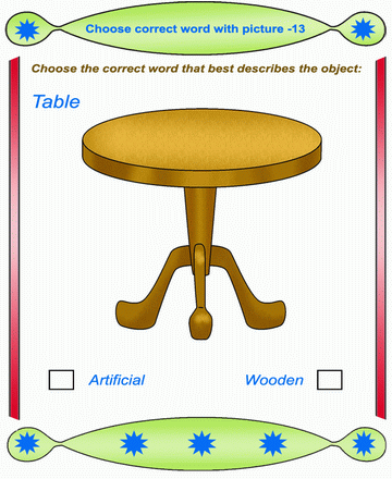 Describe Word 13 Sheet