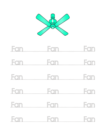 Fan Word Worksheet Sheet