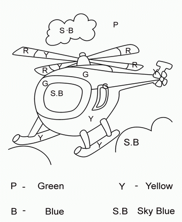 Drawing Dot To Dots Helicopter Sheet