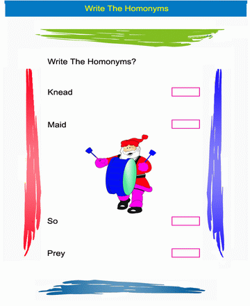 Homonym Word 22 Sheet