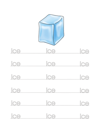 Ice Word Worksheet Sheet