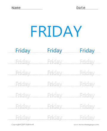Join The Dots Friday Sheet